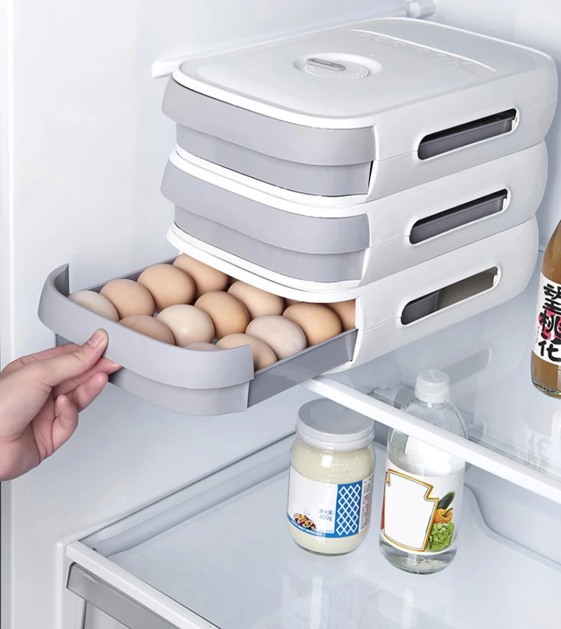 

Ящик для хранения яиц, коробка для хранения в холодильнике, коробка для сохранения свежести, коробка для пельменей, бытовой держатель для яи...