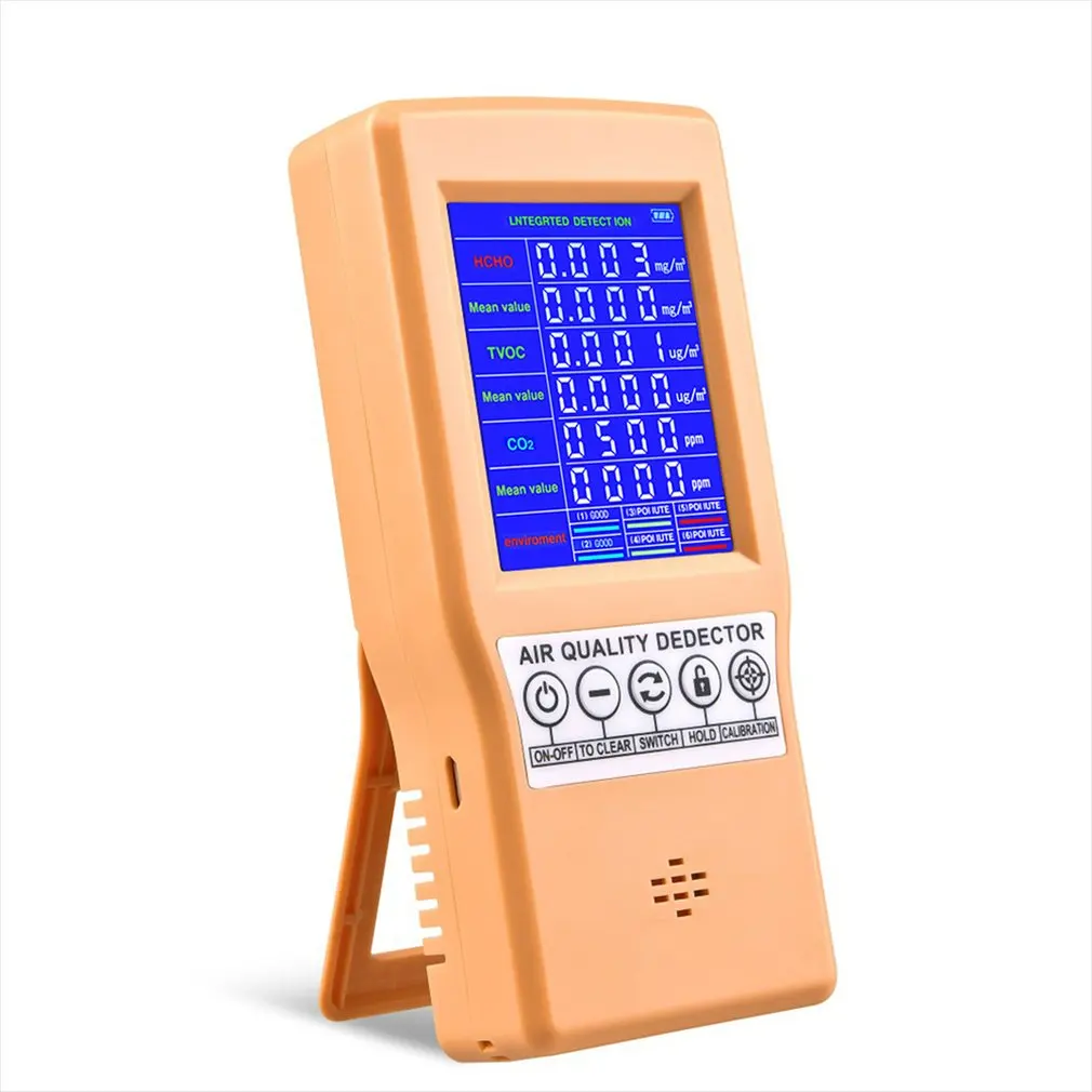 Detector de Qualidade do ar Handheld Formaldeído Detector Dióxido Carbono Tester 360 Minutos Longa Espera 131sc