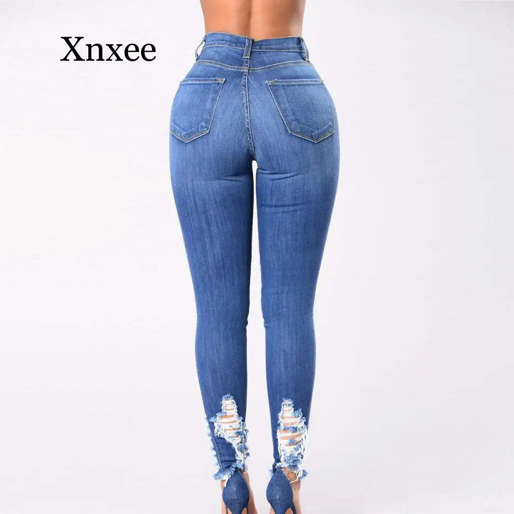 Женские летние брюки новые эластичные джинсы женские модные сексуальные