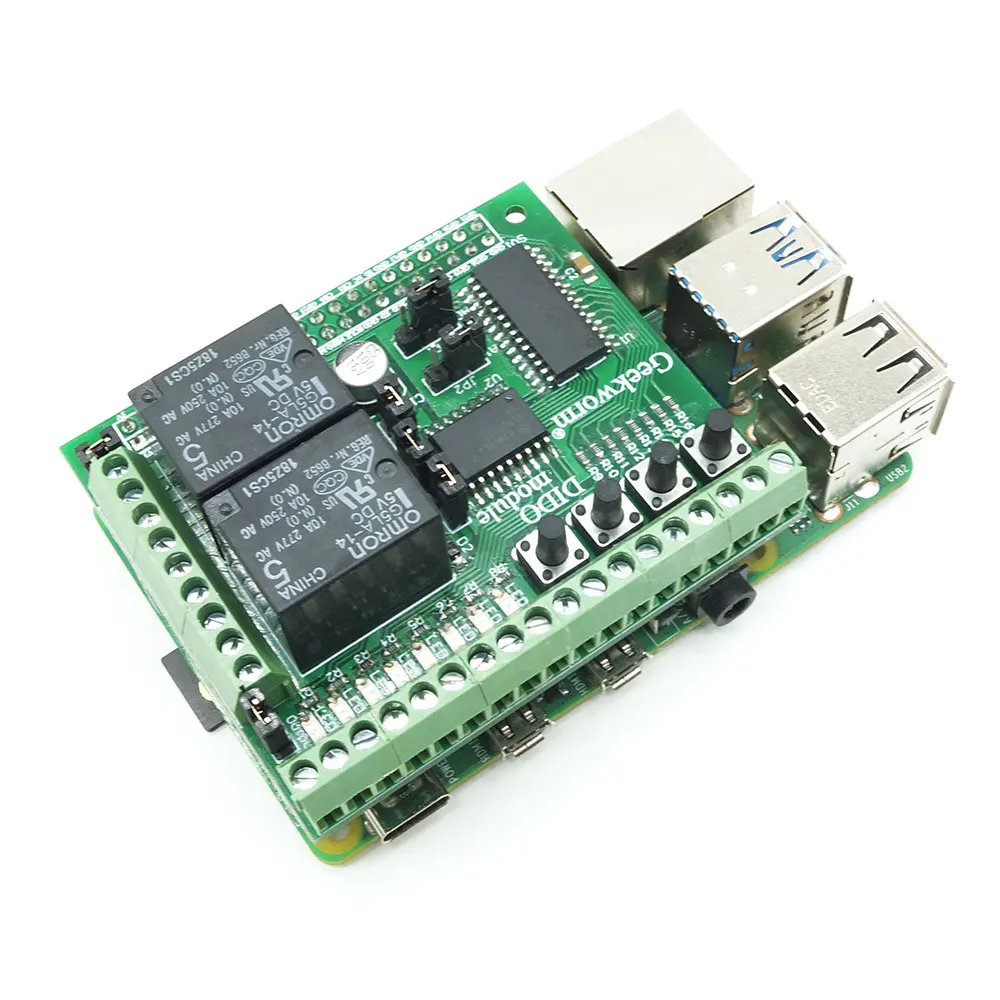 Плата расширения вывода цифрового входа Raspberry Pi 4 модуль DIDO для Model B / 3B + 2B A Прямая