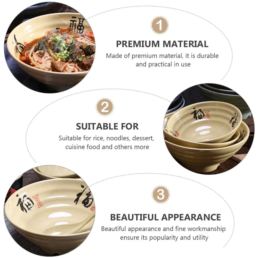 

1pc Delicate Ramen Bowl Salad Snack Bowl Noodles Bowl Restaurant Kitchen Bowl