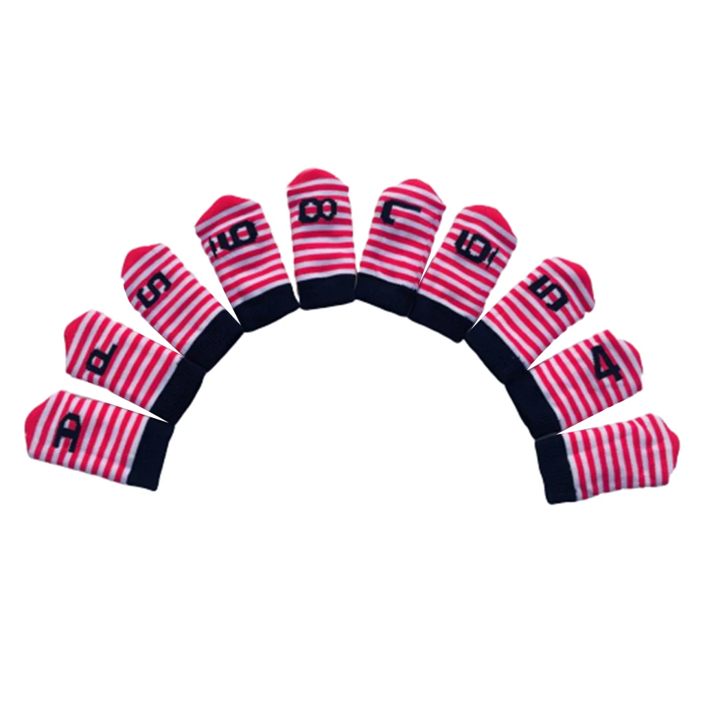 

10pcs Golf Irons Head Cover Non-Slip Club Headcover Protector Bag Sleeves Sock