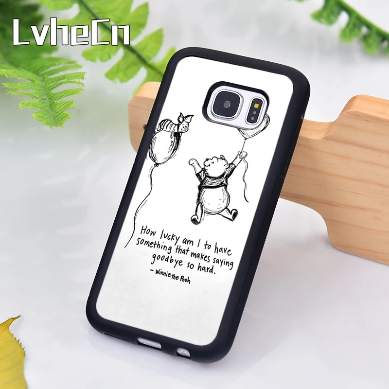 Чехол для телефона LvheCn Winnie the Poohs Quotes samsung Galaxy S9 S8 S10 Plus Lite S6 S7 Edge S5 Note 7 8 9 10 |