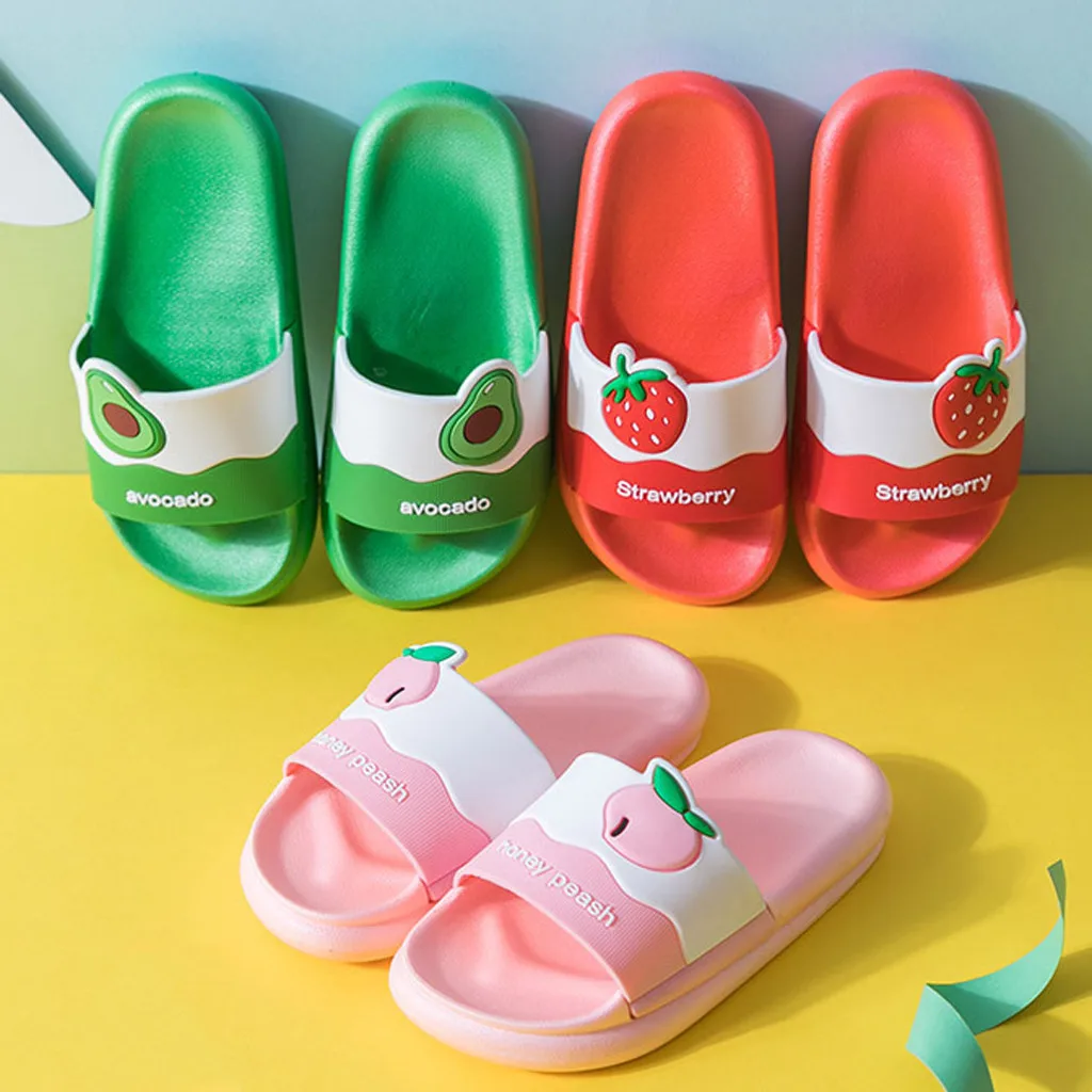 Шлепанцы для девочек и мальчиков летние шлепанцы с мультяшным жирафом пингвином