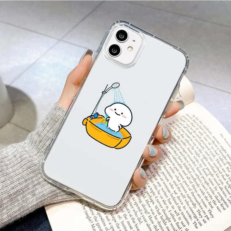 Милый прозрачный мягкий чехол-карандаш для IPhone 13 12 Mini 11 Pro Max XR XS XSMax X 5 5S SE 2020 6 7 8 Plus