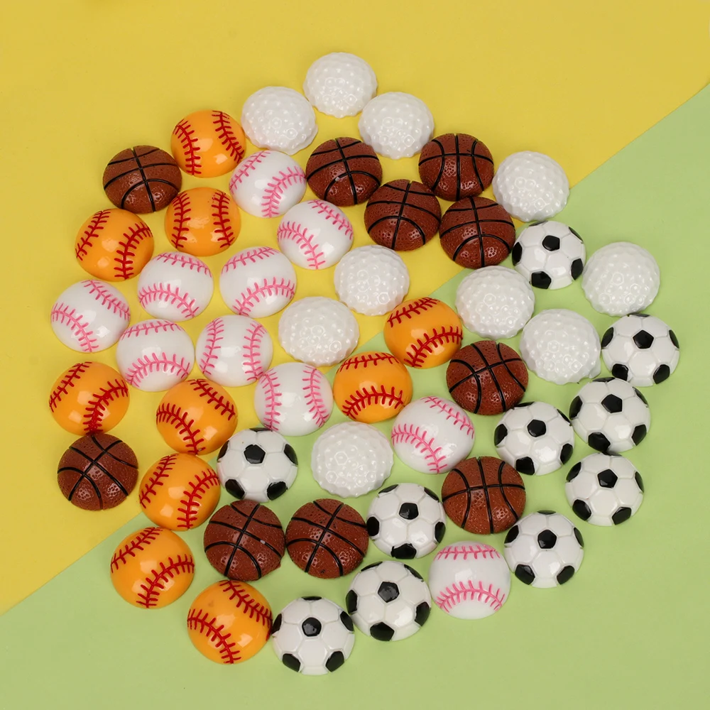 

Mini Ball Theme Resin Accessories Craft Supplies Diy Handicrafts Production Materials Headwear Clothing Sewing Supplies 10pcs