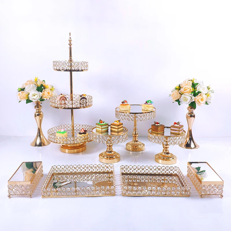 10 шт./лот круглая подставка для торта кристальная прозрачная украшения дня