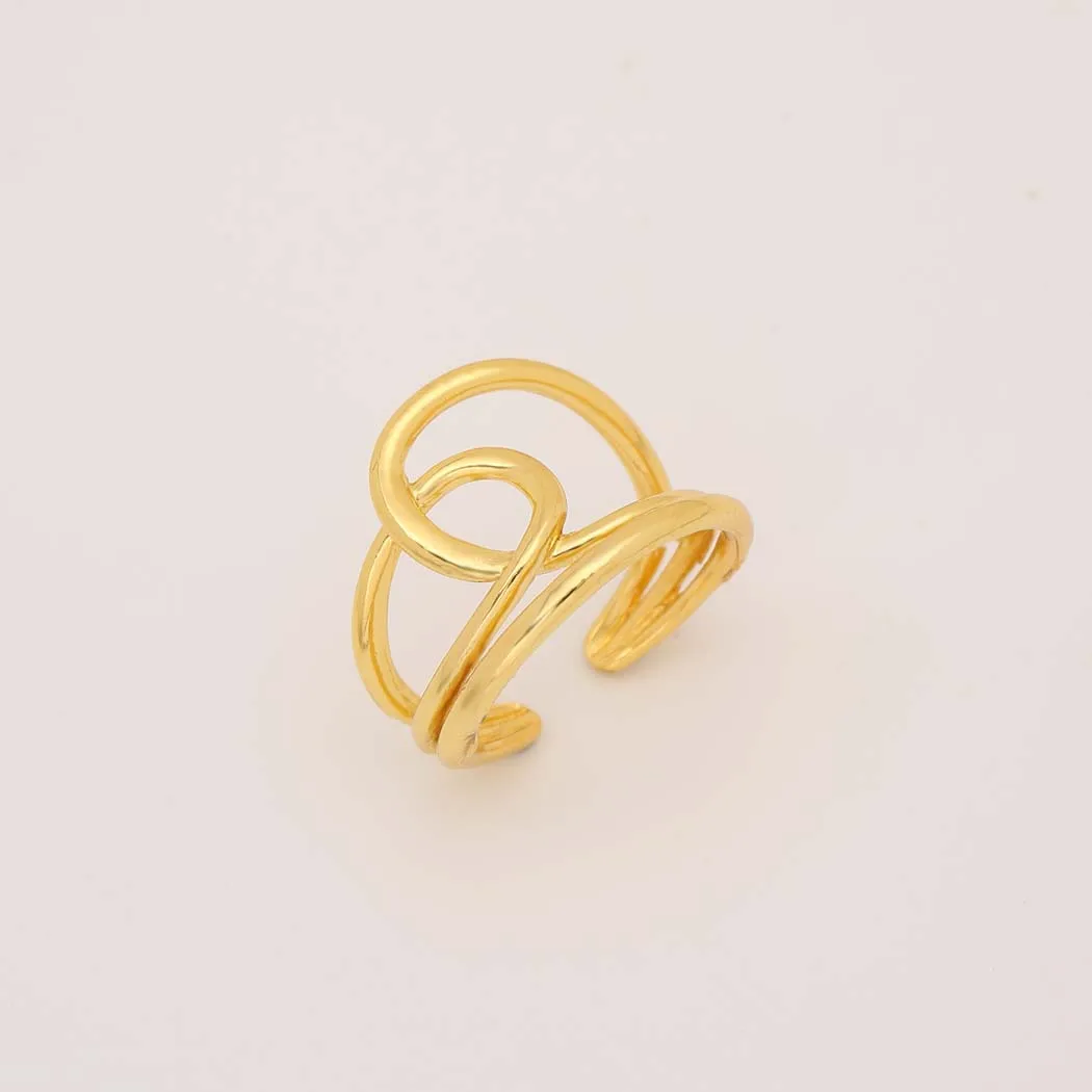 Chandler Позолоченные Асимметричные слои с круглым стереоскопическим дизайном для