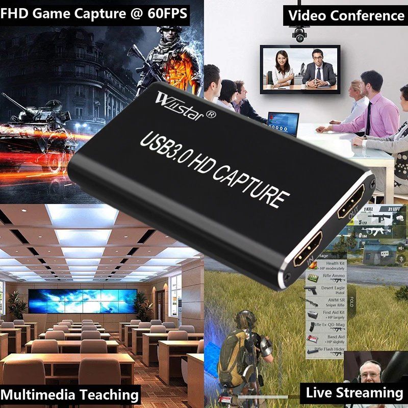 HDMI ЗАХВАТ USB 3,0 Тип C видео Захват Видео Аудио Захват игра захват рекордер ключ игра потоковая прямая трансляция