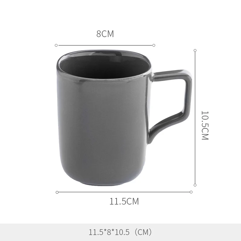 European Ceramic Mug Breakfast Coffee Cup Sets Saucer Juice Tea Milk Cups Camping Heat Insulation Simplicity Water | Дом и сад