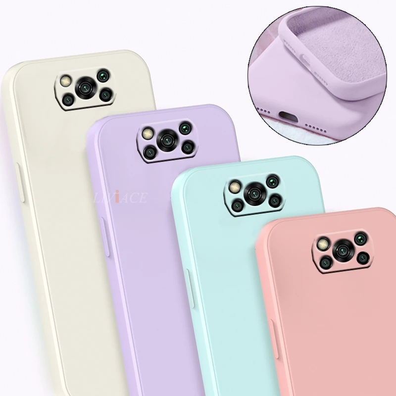 Новый квадратный силиконовый чехол для телефона Xiaomi Poco X3 Nfc M2 F3 Pro X2 globa защитный
