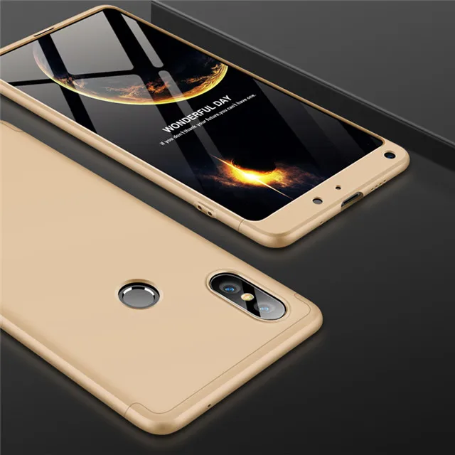 Gold 360 противоударный защитный пластиковый жесткий чехол для Xiaomi mi 5 5S 5X A1 матовый Силиконовый чехол Coque Funda на Xiaomi mi Max 2 mi x 2 2S - Цвет: Gold