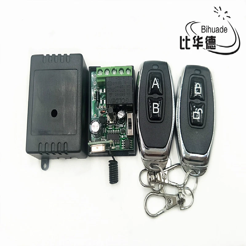12V 1CH 10A Relay Receiver and 2 channel 433 Mhz Remote For Water pump 433Mhz Universal Wireless RF Control Switch | Электроника