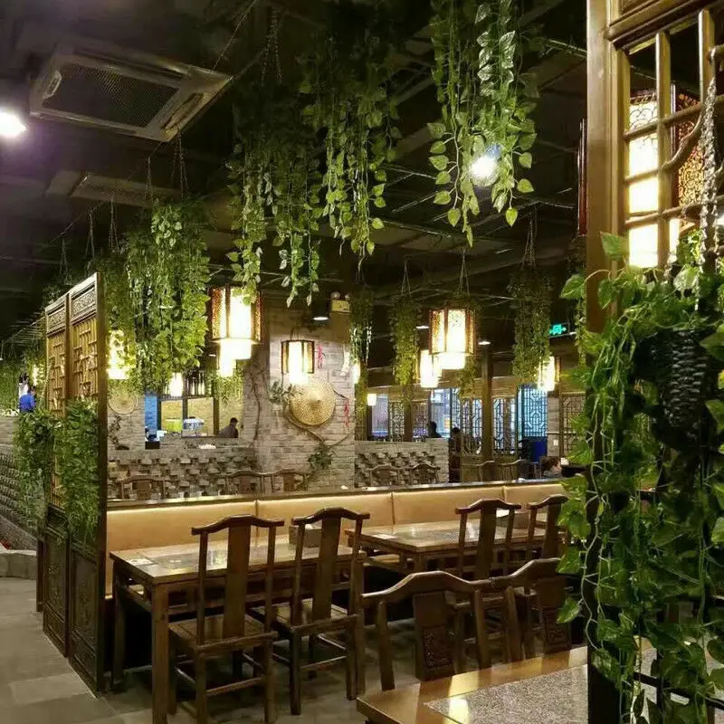 Искусственные растения зеленые листья плющ лоза для украшения дома свадьбы