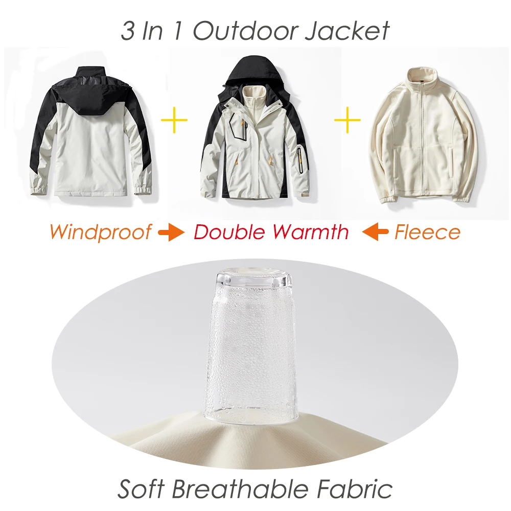 Мужская и женская зимняя новая водонепроницаемая ветрозащитная Теплая Флисовая