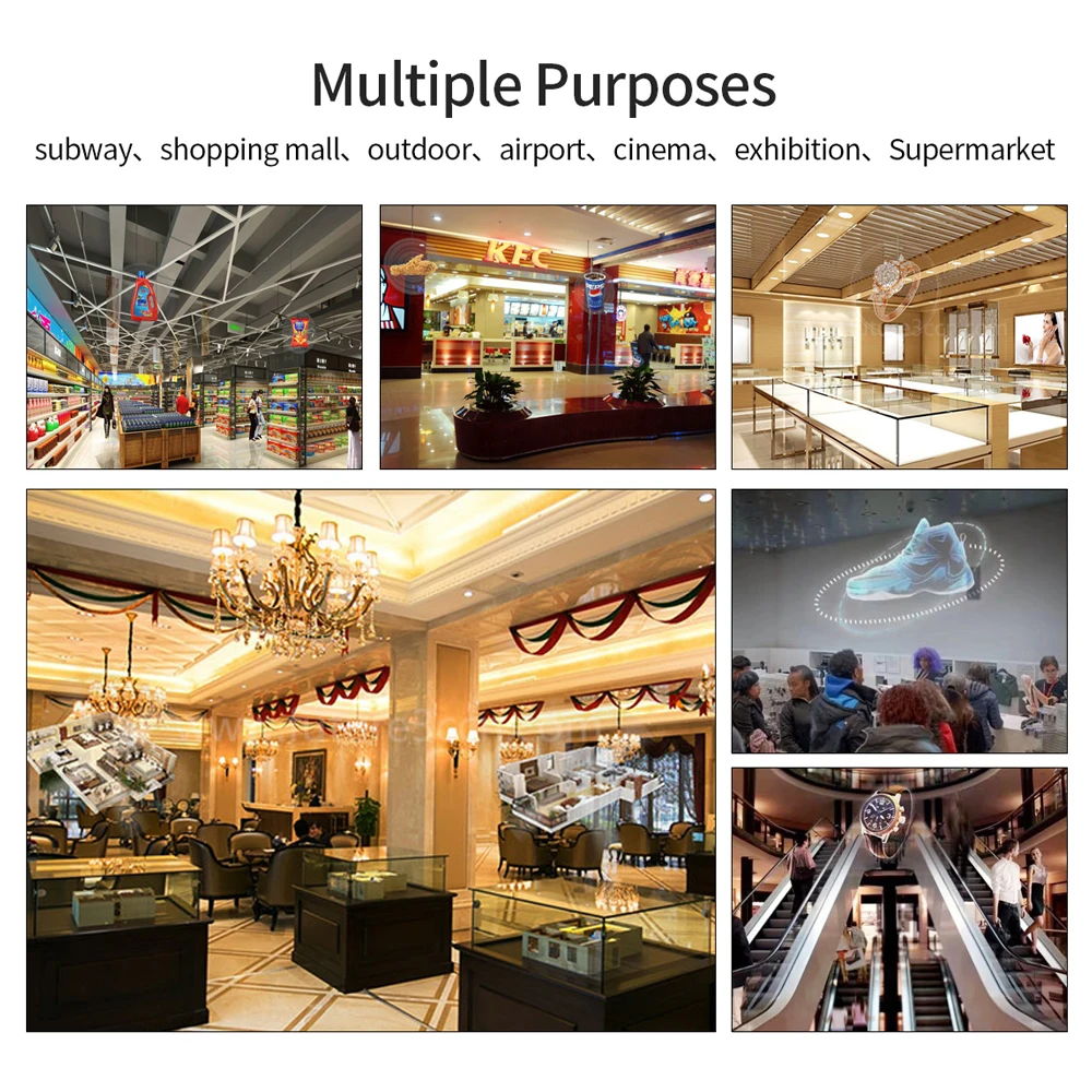 3D голографический дисплей светодиодный вентилятор рекламная машина стерео