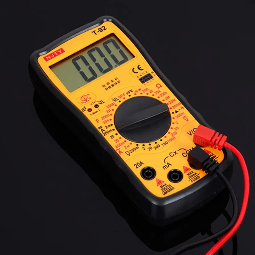

Professional Multimete Current Resistance Capacitance AC DC Voltage HFE Diode Tester Multimeter Professional with Buzzer