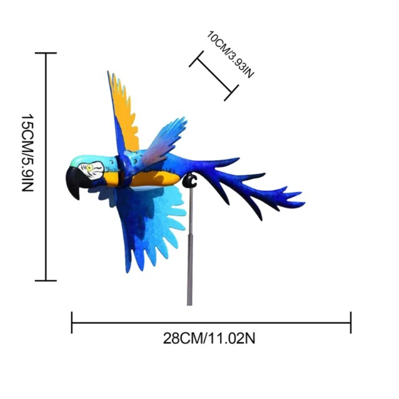 

Whirligig-Asuka Series Windmill Whirly Parrots Garden Courtyard Farm Yard Animal Gifts Outdoor Lawn Decoration Stakes