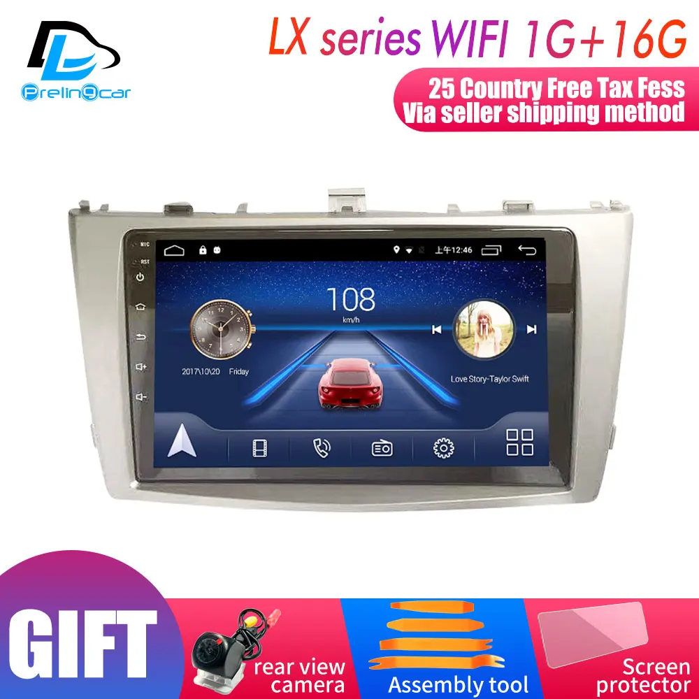 LX player 1G16G 4G LTE Android 9,0 Автомобильный gps Мультимедиа Видео Радио плеер приборная панель для Toyota Avensis 2009-2011 лет Навигация стерео - Цвет: LX player 1G16G