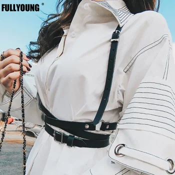 Ligas sexis de piel sintética para mujer, arnés para esculpir el cuerpo, cinturón de cintura, tirantes, cinturón gótico Harajuku ropa interior sexy mujer arnés atractivo bondage mujer body 1