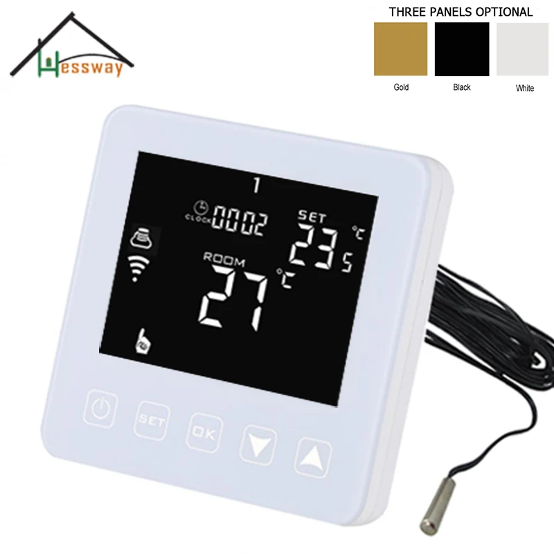 Цифровой термостат для электрического пола 16 А двойной датчик NTC ЕС|Приборы