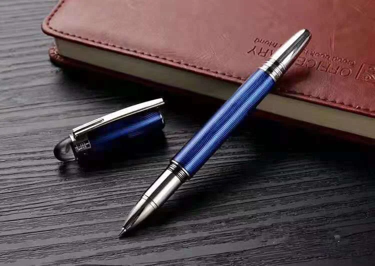 

2021 New Luxury Monte Pen Mb Cool Blue Roller pen Ballpoint Pen Fountain Blanc Ink Pen 9976 9975
