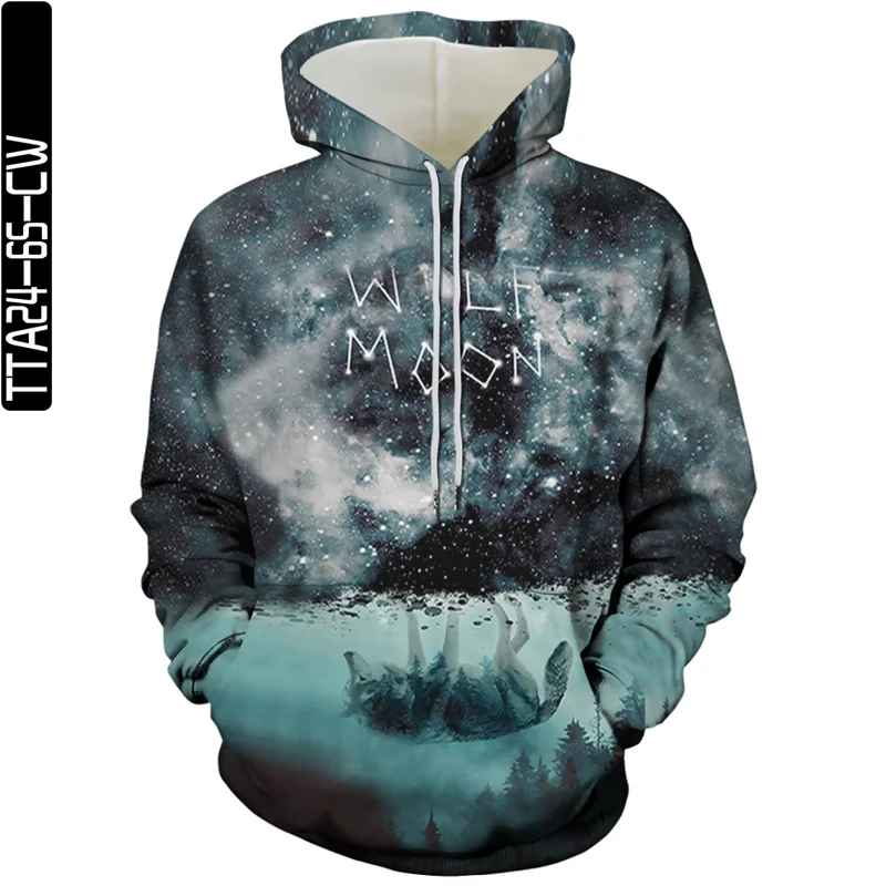 

2021 All Seasons Can Wear Unisex Polyester 3D Printing Starry Sky Sports Casual Fashion Hoodie XXS-6XL Various Colors