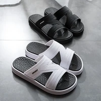 large size slippers mens summer home non slip massage thick soled middle aged dad mens sandals soft soled casual garden shoes