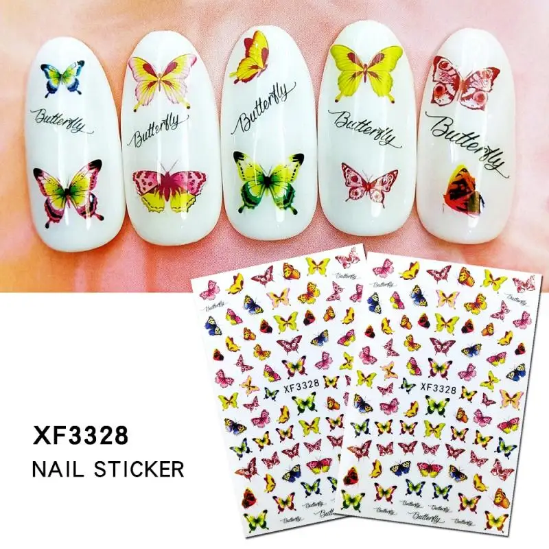 

Animal Plant Water Transfer Nail Art Sticker Butterfly Nails Manicure Glue Decal Decorations Design Nail Sticker For Nails Tips