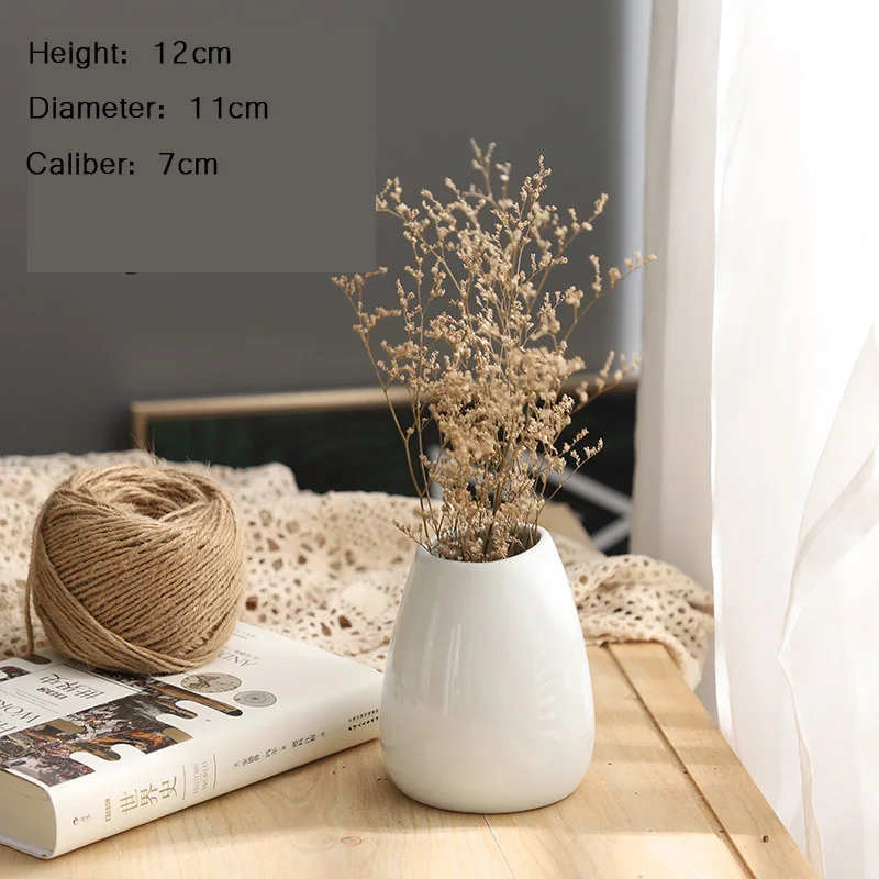 Скандинавская белая ваза со звездами домашняя керамика сушеные цветы