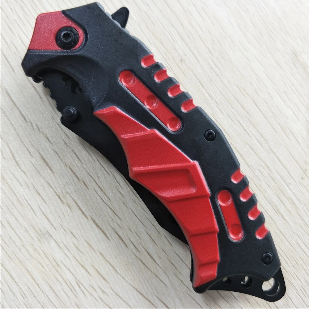 Тактический 55HRC Твердость 3CR13MOV лезвие стальной лист + пластиковые ручки складные