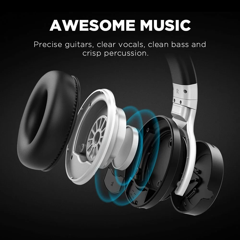 

Noise Cancelling Headphones Music Bluetooth Earphone Hybrid Wireless Headset Over Ear Sports Deep Bass Headphones For Beats