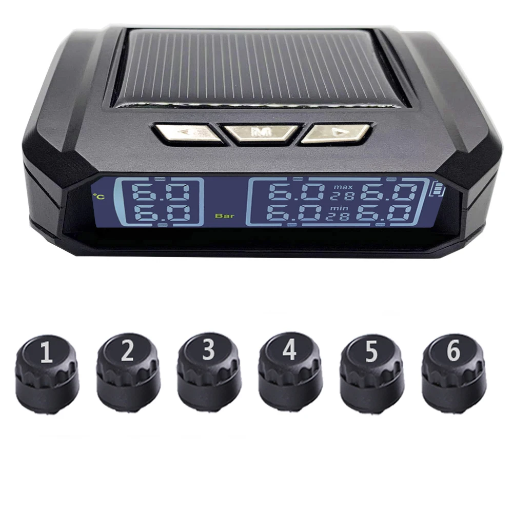 

Full-time monitoring of tire pressure stability value All-weather full-view LCD screen car tire monitor dashboard tpms