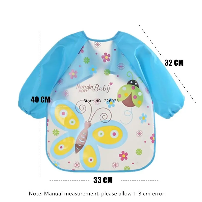 3 шт./партия детская одежда для еды нагрудники из ЭВА кормления с длинными