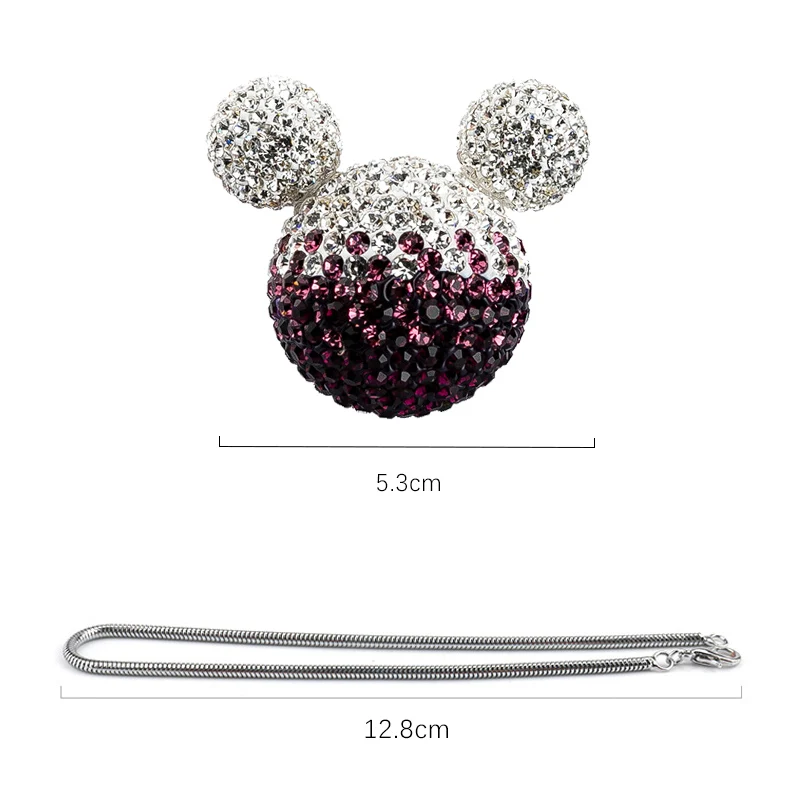 

Car Pendant Cute Cartoon Mickey Bling Rhinestone Crystal Ball Car Mirror Hanging Accessories Girls Women Car Interior Decoration