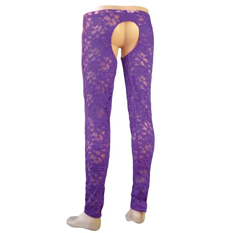 

Sissy hot fetish sexy lingerie pants lace gay fetish crotchless pants leggings see through gay mens erotic pants fetish wear