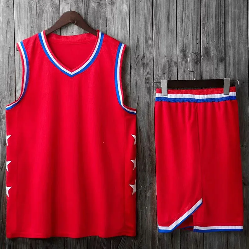 Молодежный недорогой комплект для баскетбола дышащая спортивная форма мужчин и