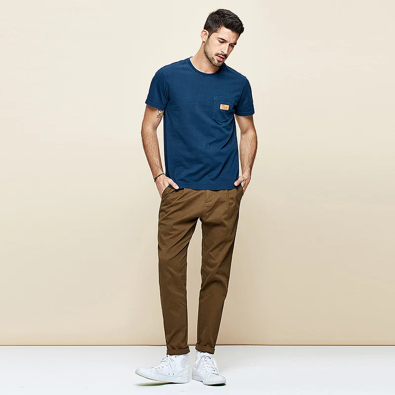 Мужские повседневные брюки KUEGOU из хлопка и спандекса Комбинезоны на весну