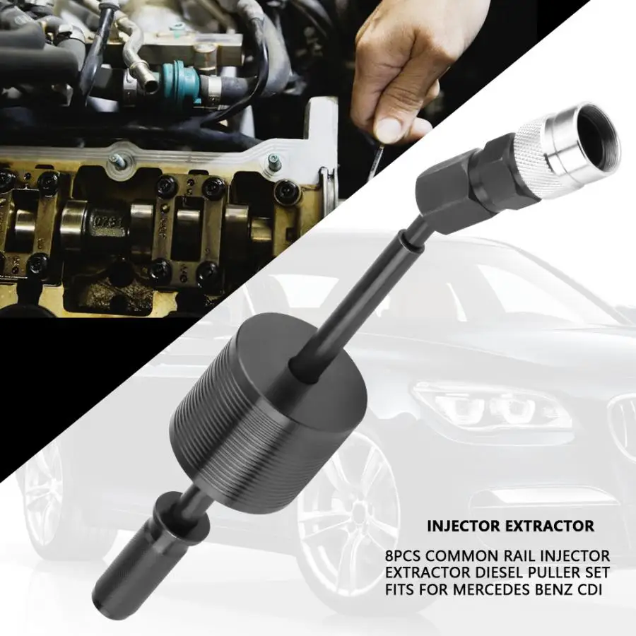 8Pcs Common Rail Injector Extractor Diesel Puller Set Fits for Mercedes Benz CDI |