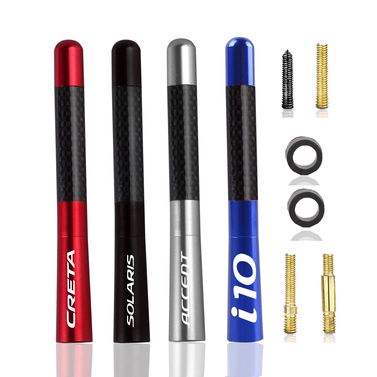 Новая 4 7 дюйма черная короткая автомобильная антенна из углеродного волокна для