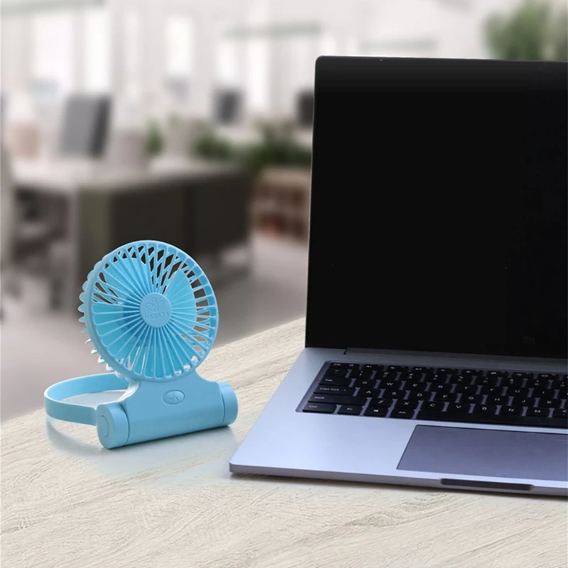 

Hands-Free Neck Hanging Fan Powered by Rechargeable Battery with 3-Level Speed USB Desk Fan for Outdoor Camping Hiking Home