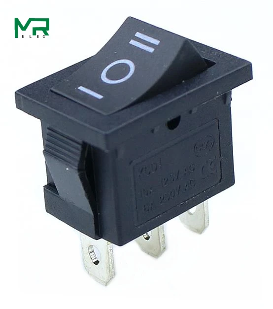 1 шт. KCD1 Мини Черный 3 Pin/6 pin ВКЛ./ВЫКЛ./вкл. Кулисный переключатель переменного тока 6A/250V10A/125V
