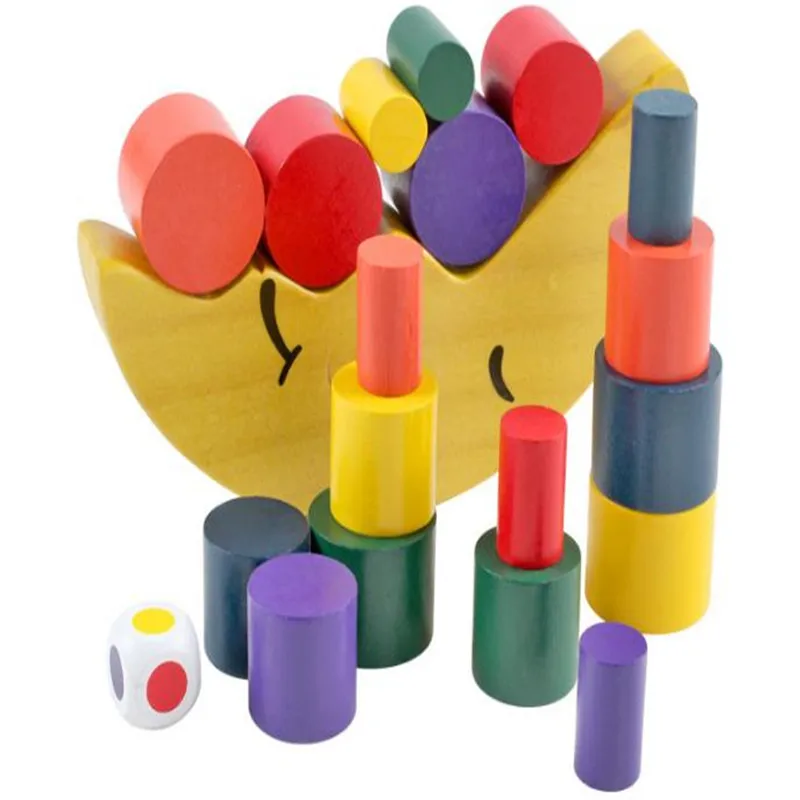 Разноцветные строительные блоки Монтессори сенсорные обучающие материалы для