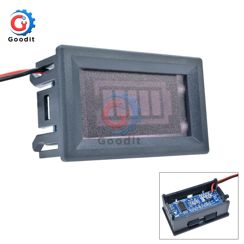 Цифровой светодиодный тестер емкости свинцово кислотной батареи 12 В вольтметр