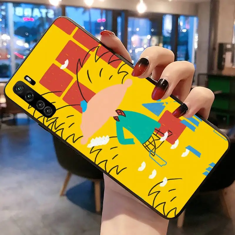 

Funny cartoon Hey Arnold Helga love Phone Case for Huawei P20 P30 P40 lite E Pro Mate 30 20 Pro P Smart 2020 P10