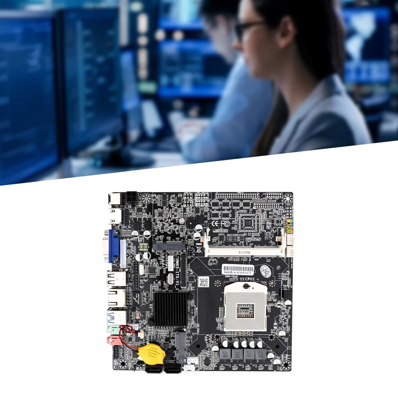 Материнская плата HM65 все-в-одном PGA988 DDR3 ОЗУ Мини POS рекламная машина материнская
