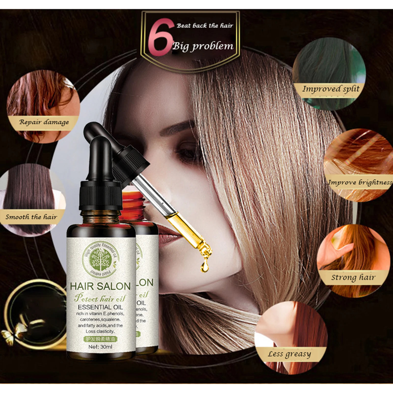 

Hair Essential Oil Jojoba Oil Hair Serums Hair Salon Essential Oil Treatment and Conditioner for Damaged Hair M88