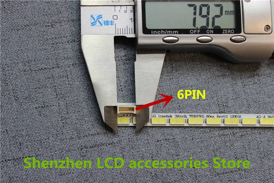 2 шт./лот для 60LED полосы 7030PKG 60ea Rev0.0 73.39T03.003-0-JS1 для T390HVN01.0 6PIN LG 39 дюймов 487 мм