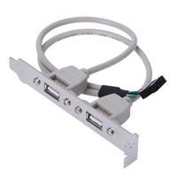 external 2 ports usb rear panel bracket motherboard cable usb 2 0 connector cable adapter computer accessories white