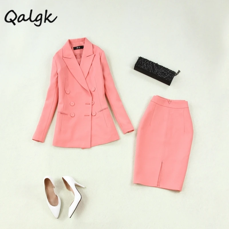 Женский костюм 2019 осень новый большой размер куртка сумка бедра юбка женский